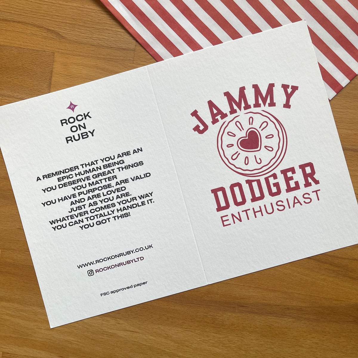 Jammy Dodger Enthusiast Greetings Card