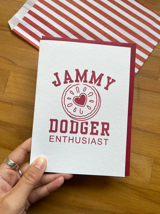 Jammy Dodger Enthusiast Greetings Card