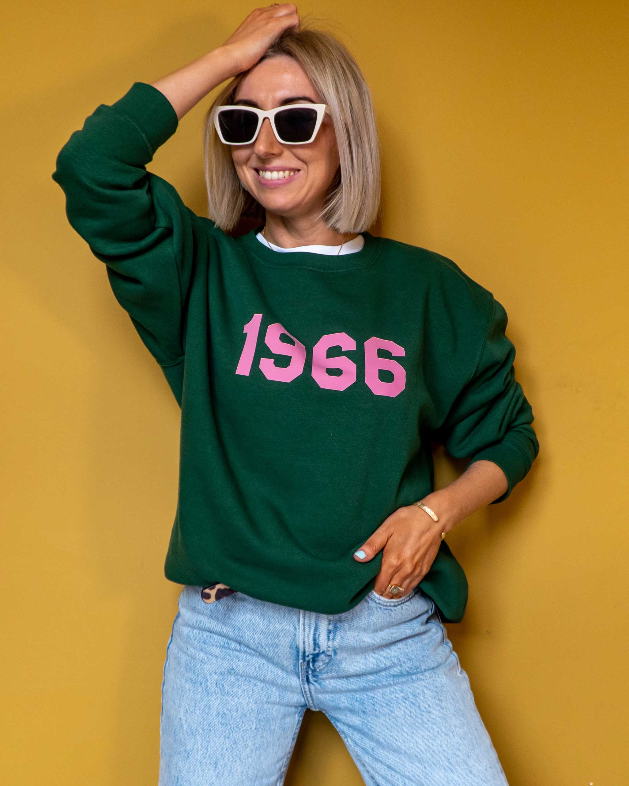 Personalised crew outlet neck jumpers