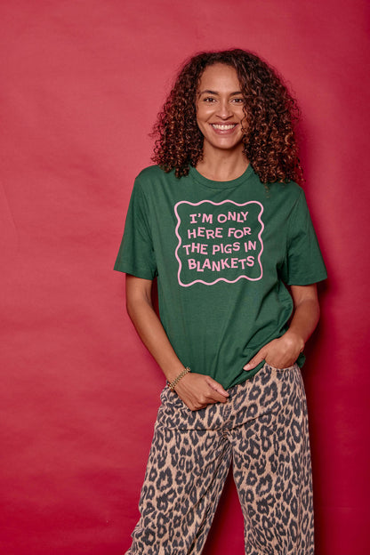 Only Here for the Pigs In Blankets Christmas T-Shirt