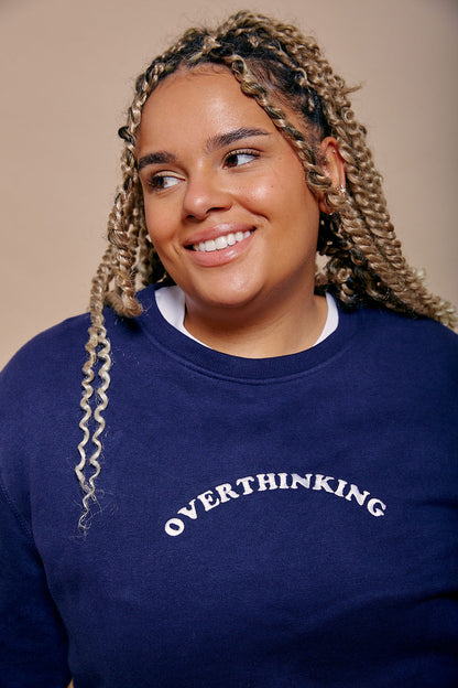 Overthinking Embroidered Sweatshirt