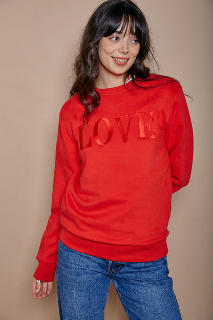 Embroidered LOVE Sweatshirt