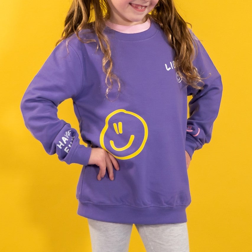 Children's Personalised Scribble Smiley Sweatshirt