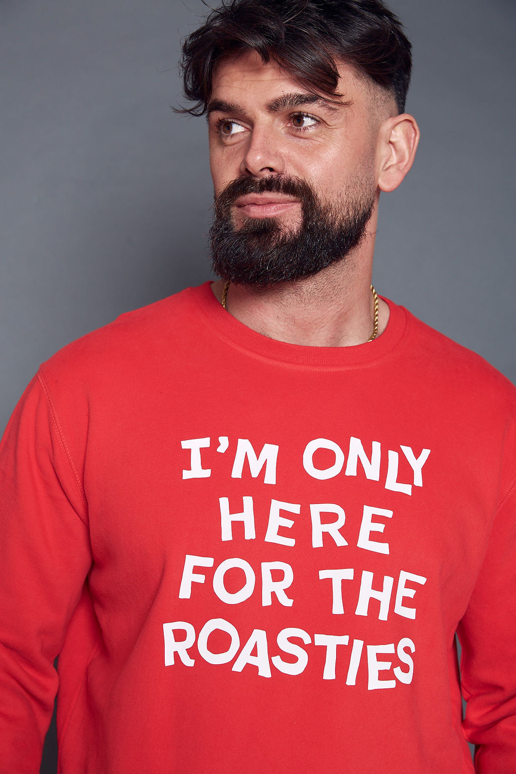 Mens Only Here for the Roasties Christmas Jumper Sweatshirt