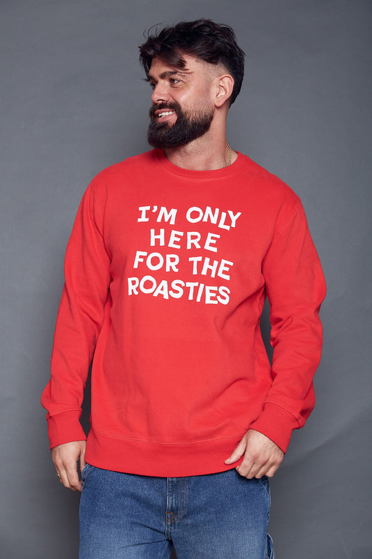 Mens Only Here for the Roasties Christmas Jumper Sweatshirt