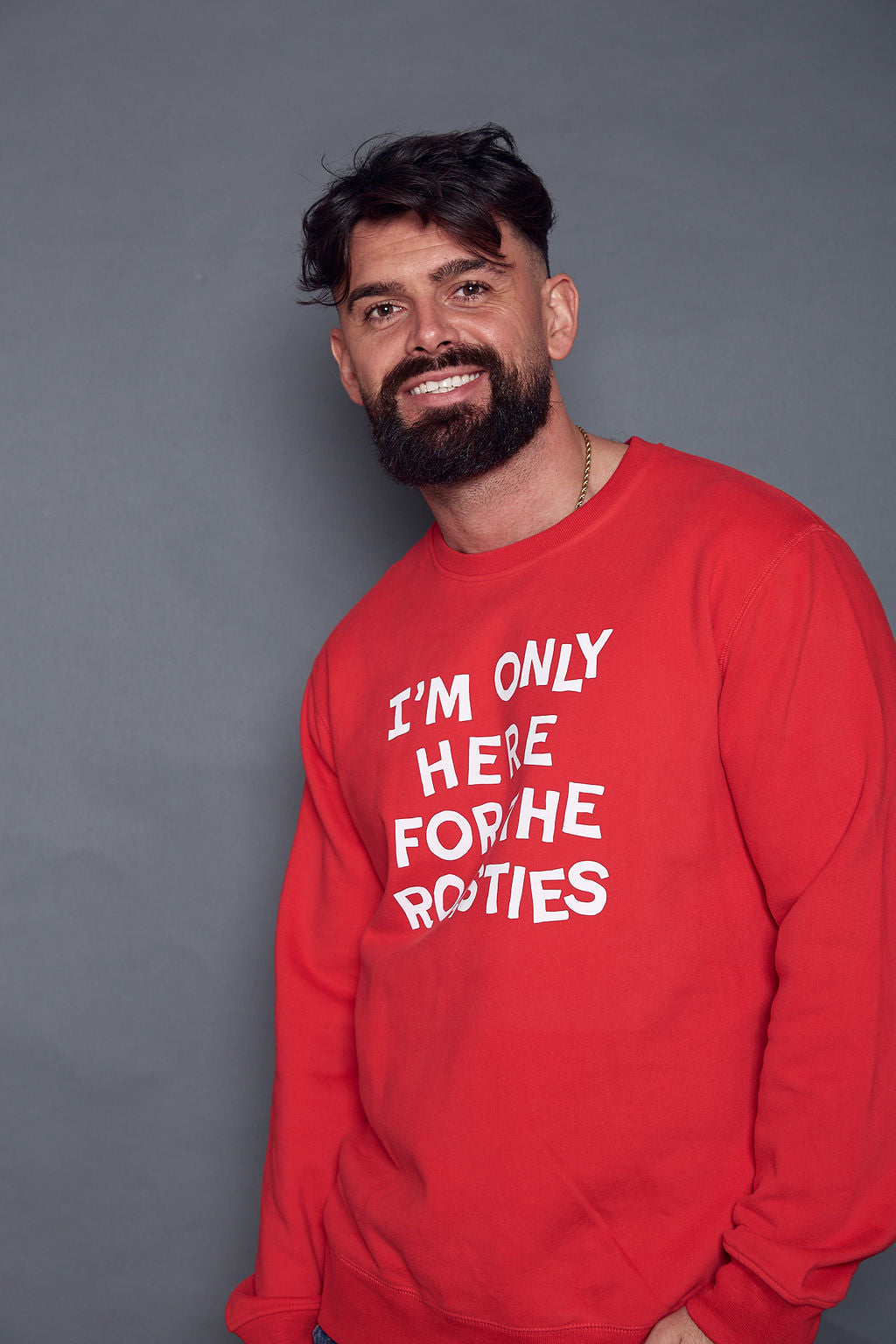 Mens Only Here for the Roasties Christmas Jumper Sweatshirt