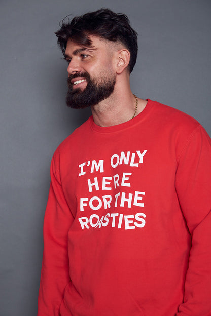 Mens Only Here for the Roasties Christmas Jumper Sweatshirt