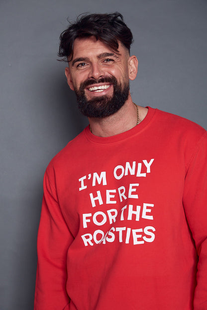 Mens Only Here for the Roasties Christmas Jumper Sweatshirt