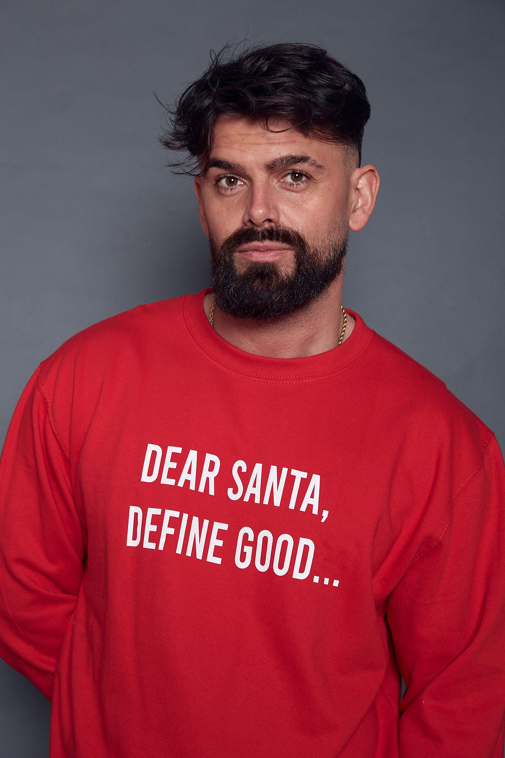 Men's Dear Santa Define Good Christmas Jumper