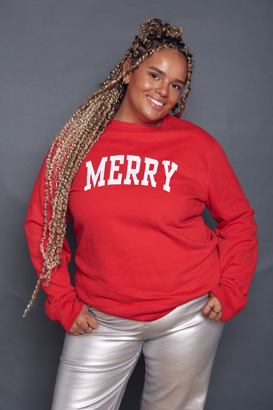 Merry Varsity Christmas Sweatshirt