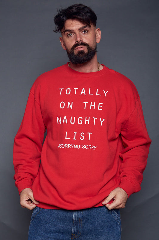 Men's Naughty List Christmas Jumper