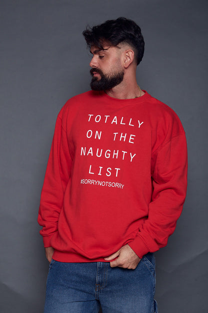 Men's Naughty List Christmas Jumper