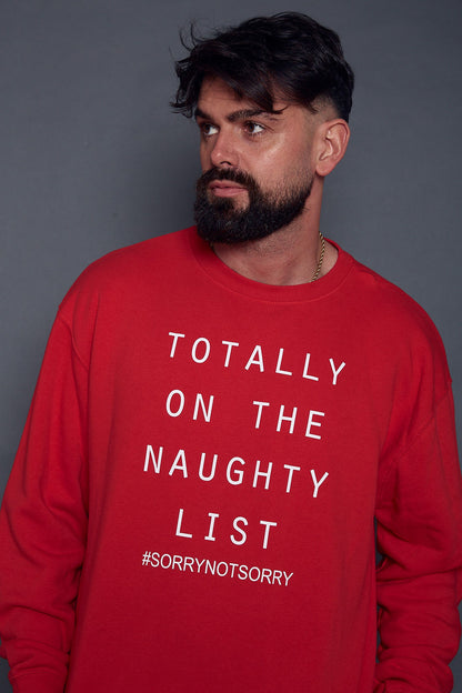 Men's Naughty List Christmas Jumper