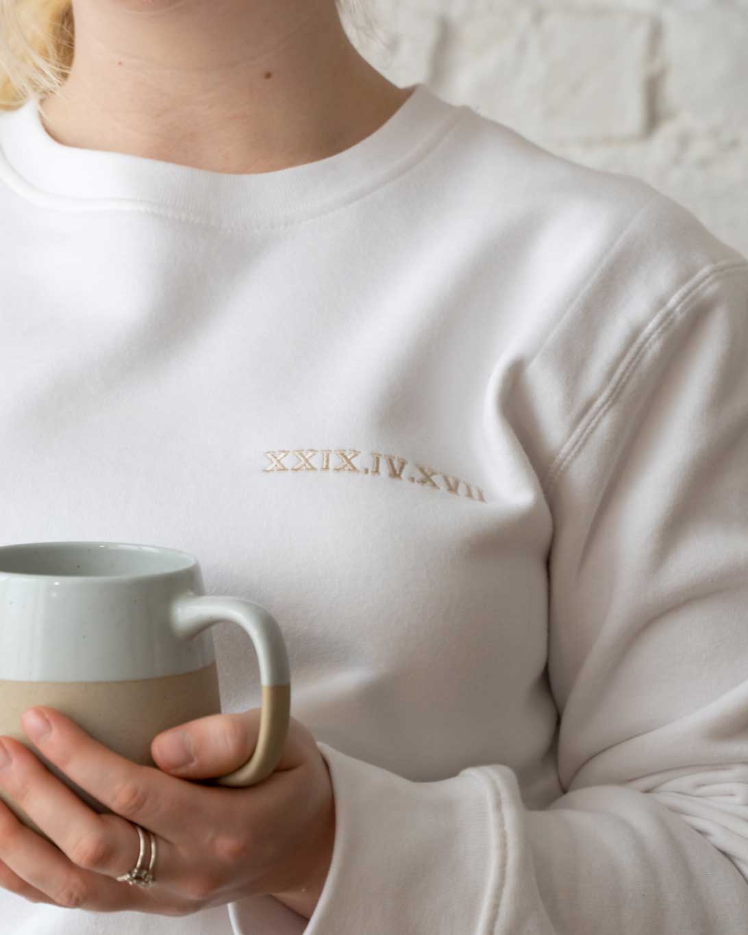 Embroidered Roman numerals Personalised Year Sweatshirt