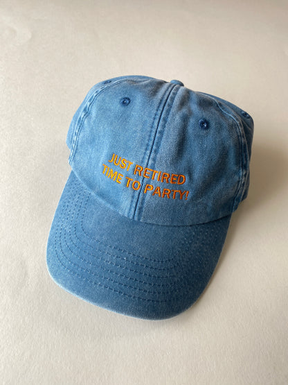 Vintage Style Denim Unisex Personalised Slogan Cap