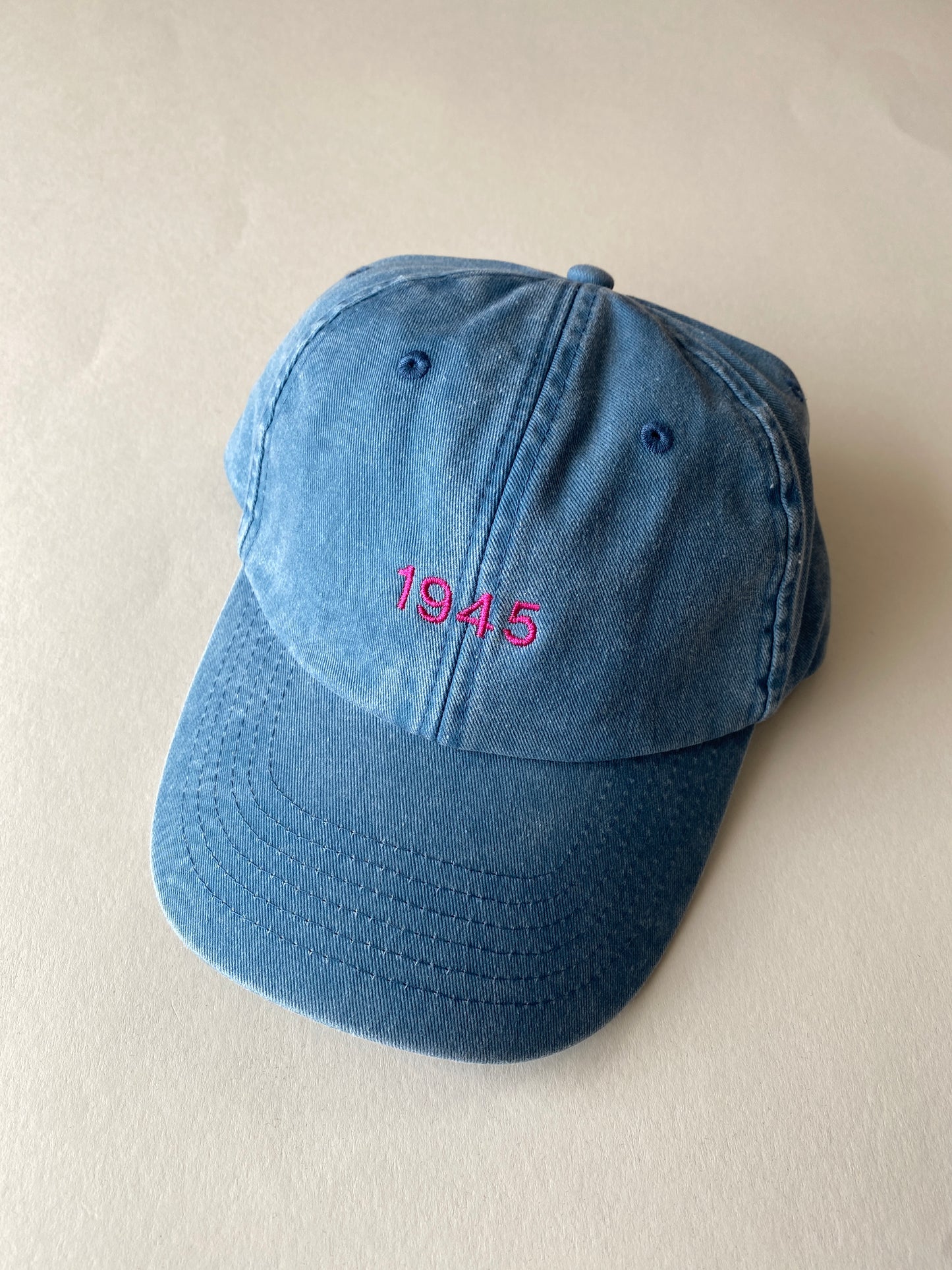 Personalised Year Denim Baseball Cap