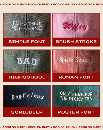 Vintage Style Denim Unisex Personalised Slogan Cap