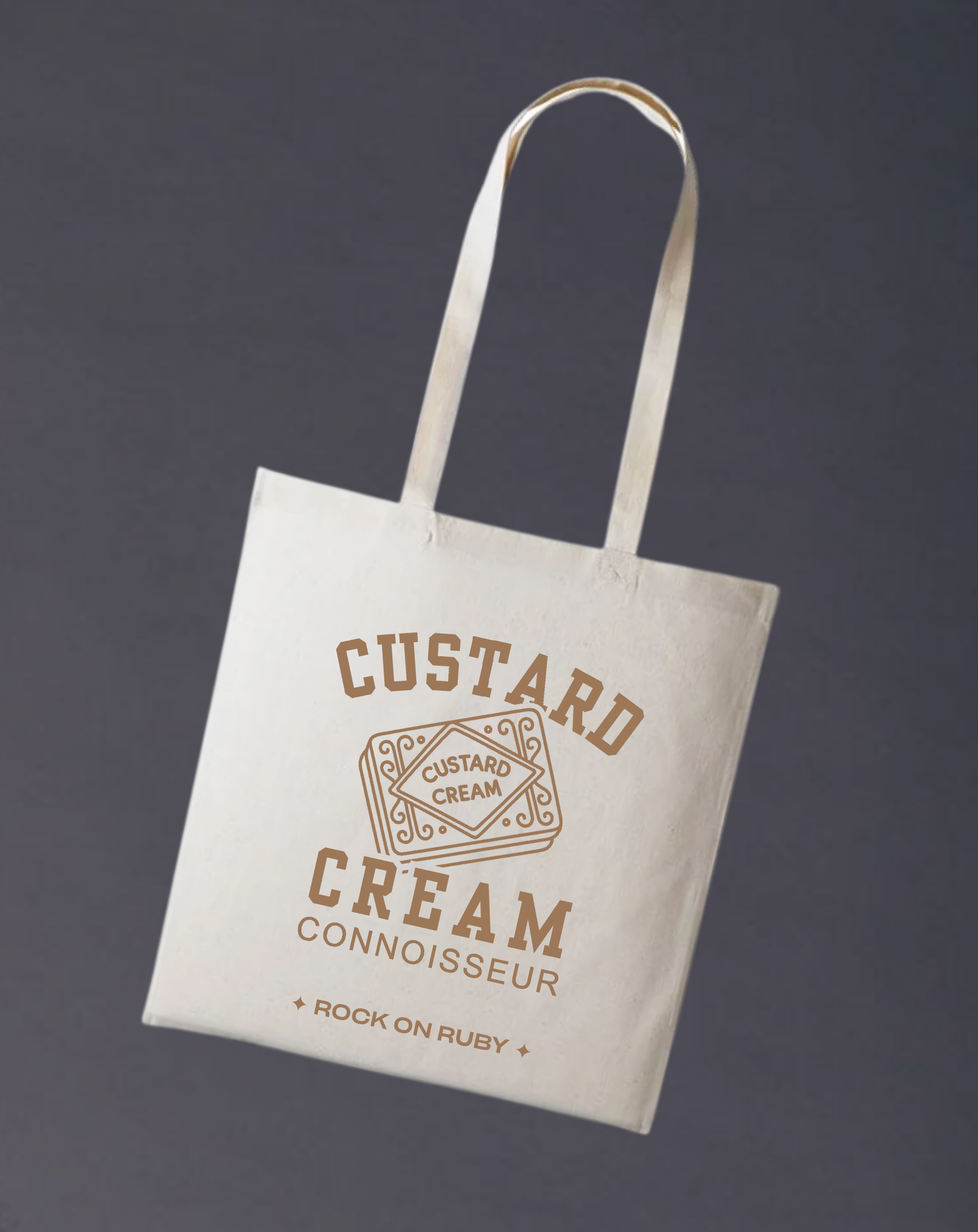 Biscuit Lover Slogan Tote Bag