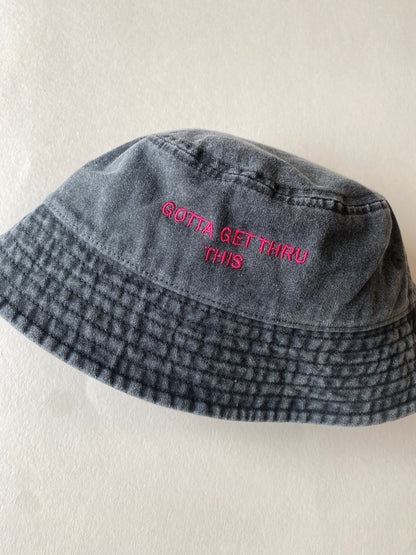 Personalised Slogan Vintage Bucket Hat