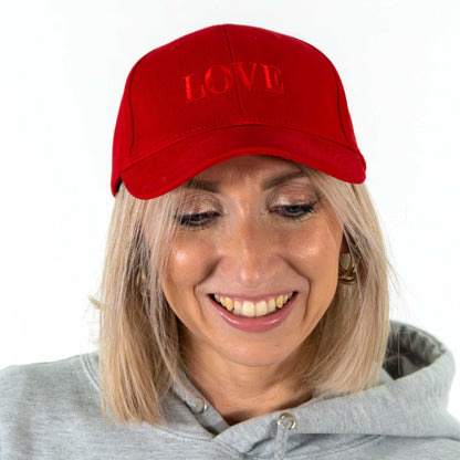 Embroidered LOVE Slogan Cap
