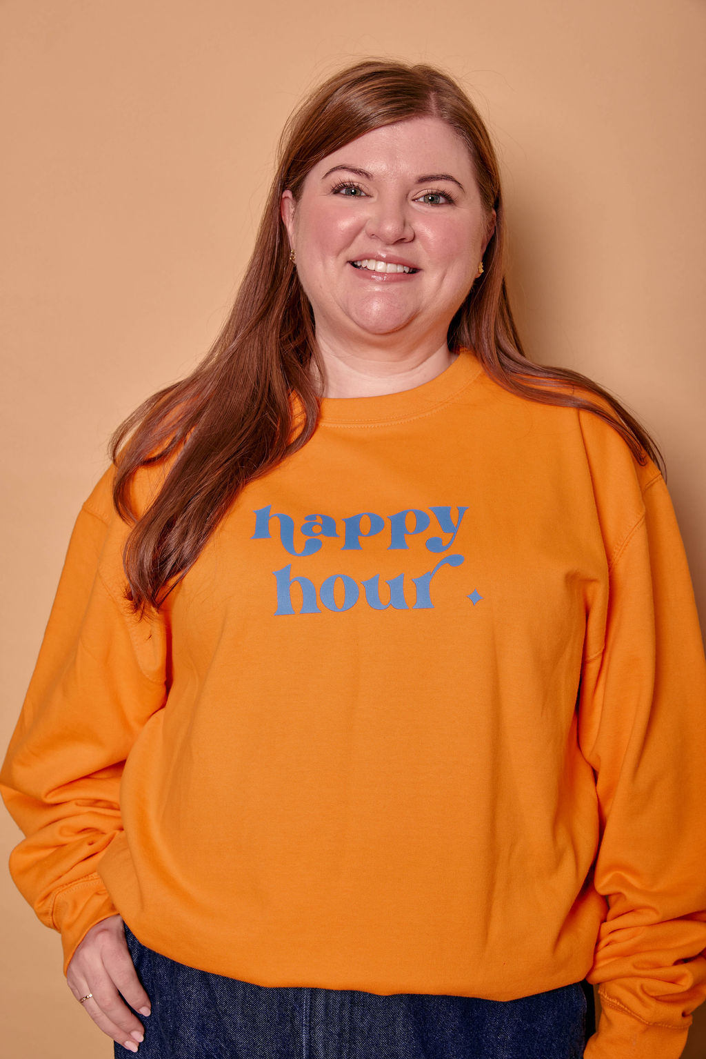Happy Hour Slogan Sweatshirt