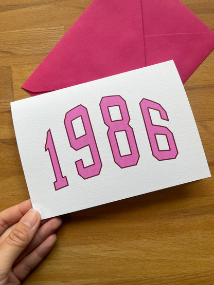 Personalised Varsity Year Greetings Card