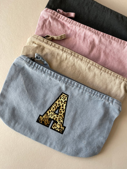 Personalised Leopard Print Accessory Bag