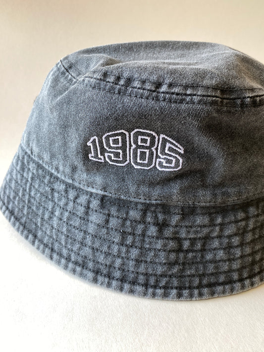 Personalised Varsity Year Vintage Bucket Hat