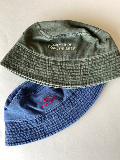 Personalised Slogan Vintage Bucket Hat