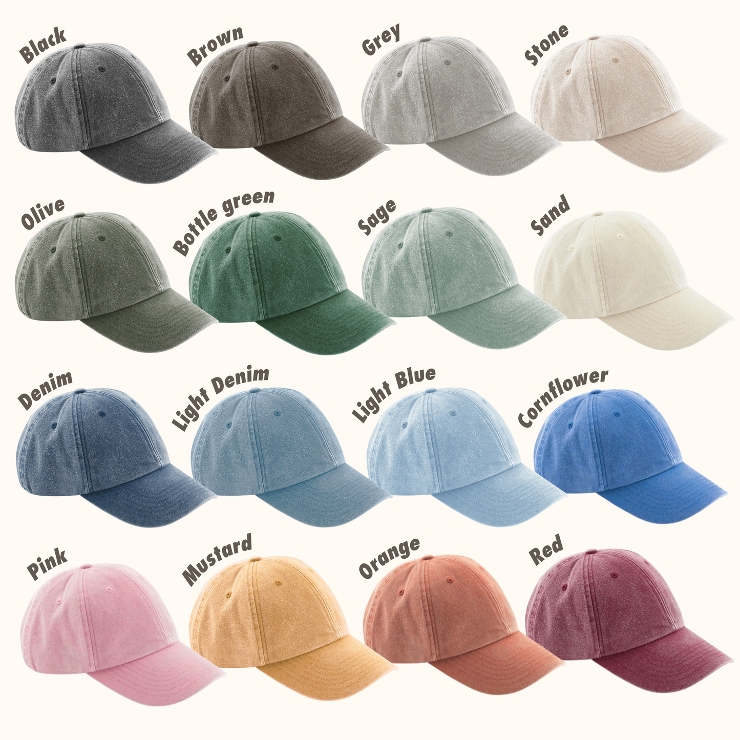 Vintage Style Denim Unisex Personalised Slogan Cap