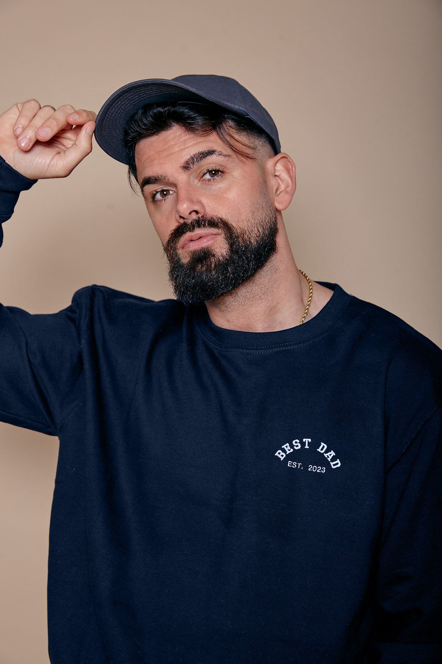 Embroidered Dad Est Year Sweatshirt