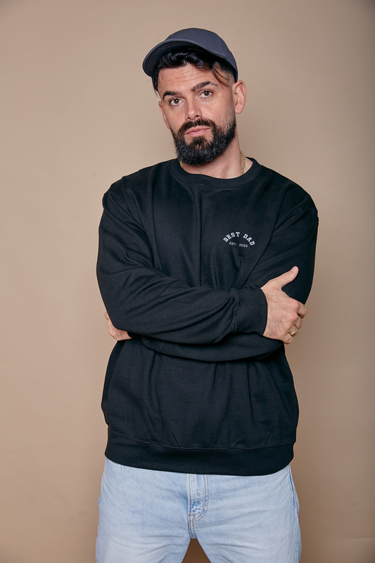 Embroidered Dad Est Year Sweatshirt