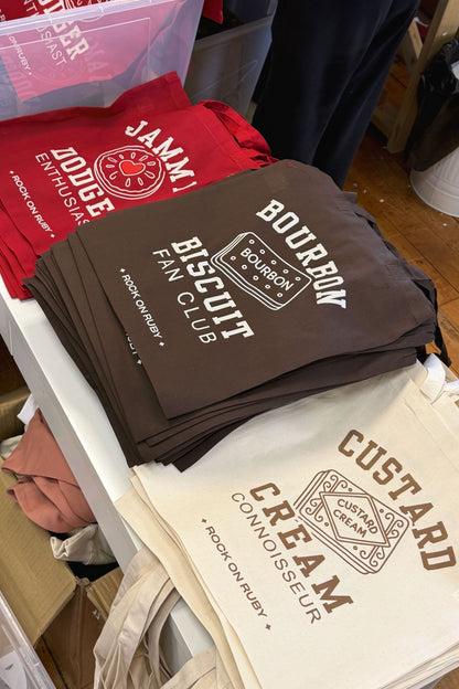 Biscuit Lover Slogan Tote Bag