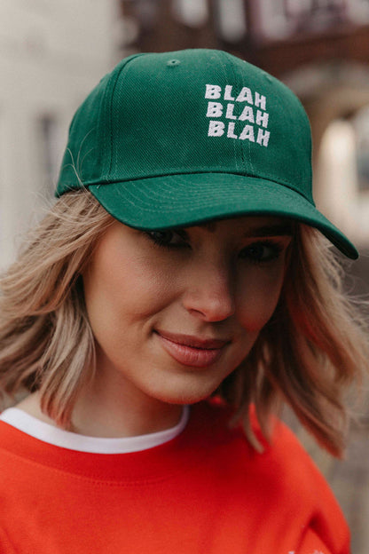 Embroidered Blah Blah Slogan Cap