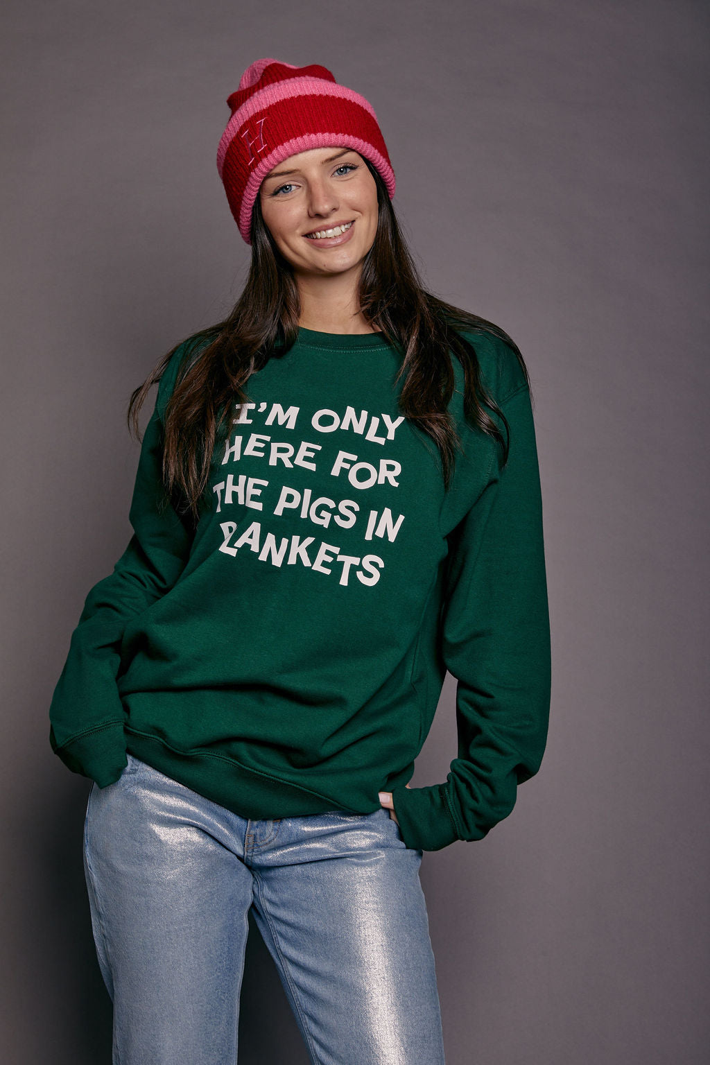 Unisex Only Here for Pigs in Blankets Christmas Sweatshirt