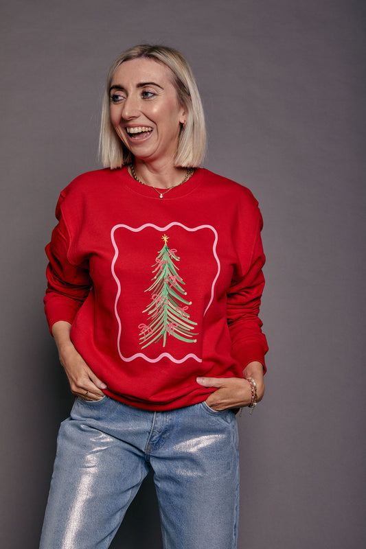 Christmas Tree Bow Christmas Jumper