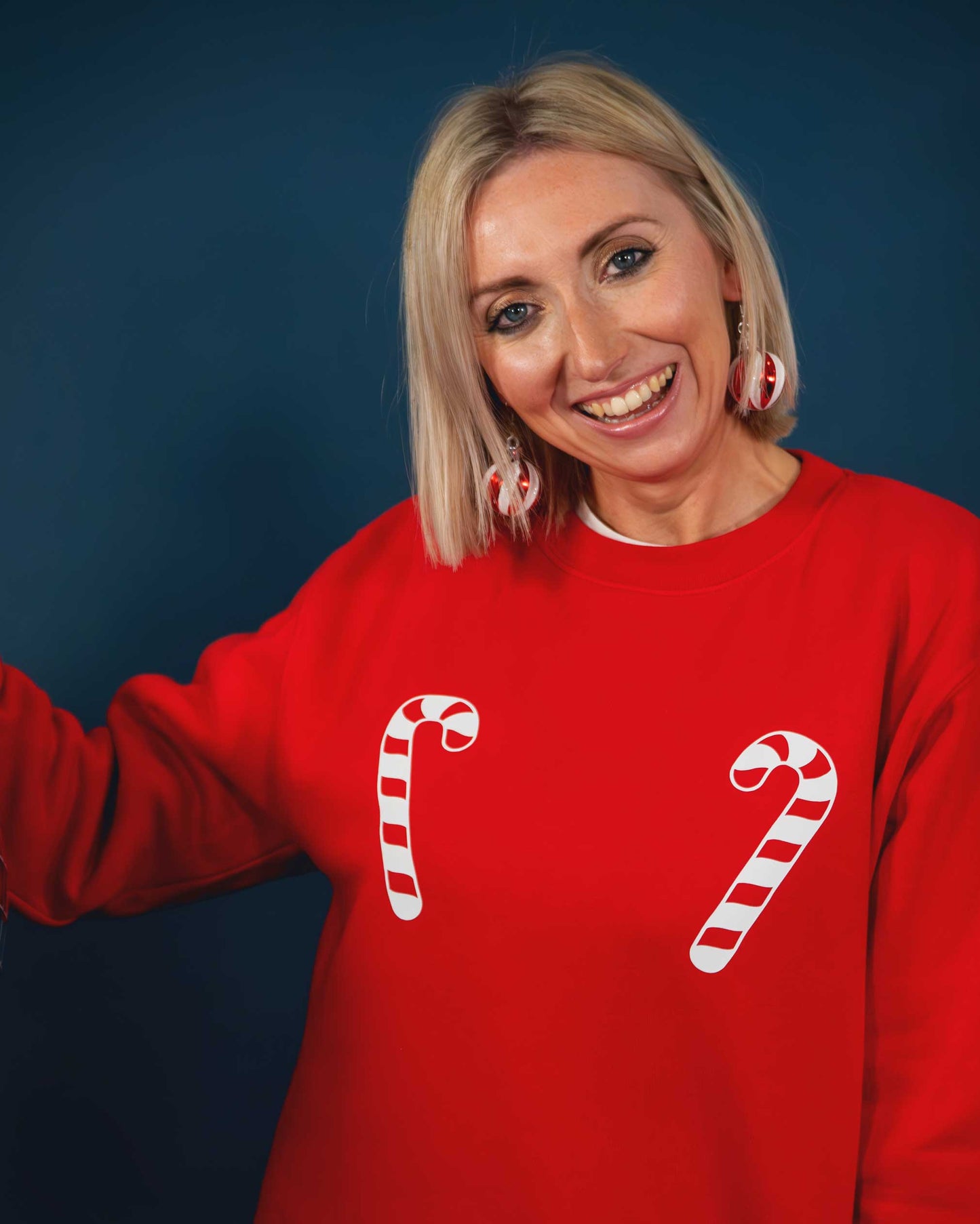 Candy Cane Boobs Christmas Jumper