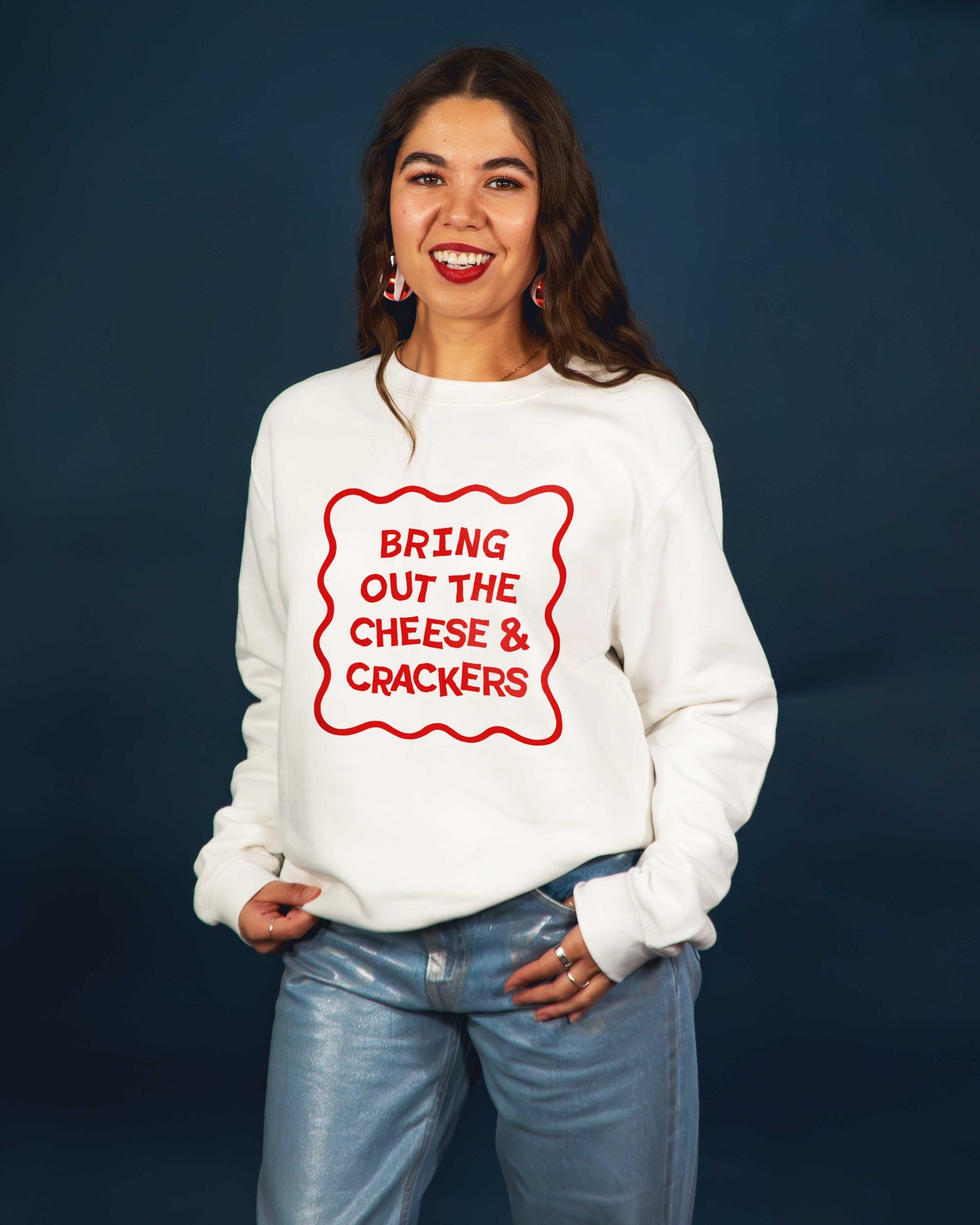 Bring Out The Cheese & Crackers Christmas Sweatshirt