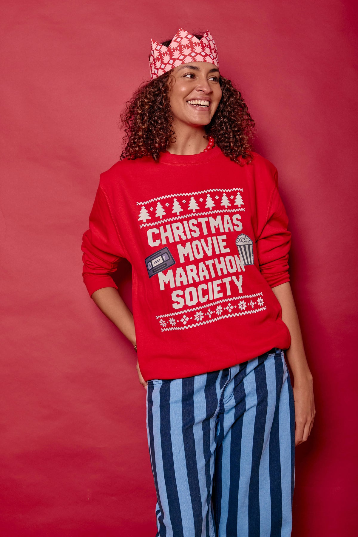 Fair Isle Style Christmas Movie Society Sweatshirt