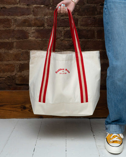 Embroidered Coffee Run Club Boat Bag