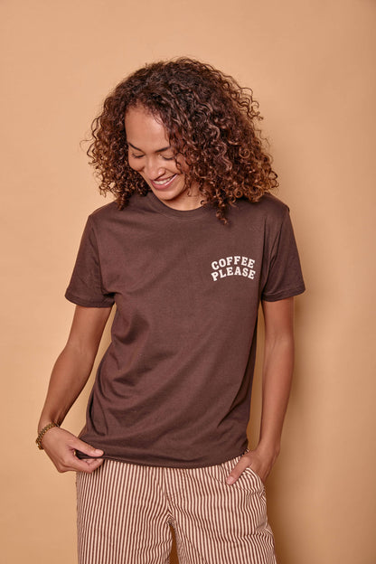 Coffee Please Breast Pocket T-shirt
