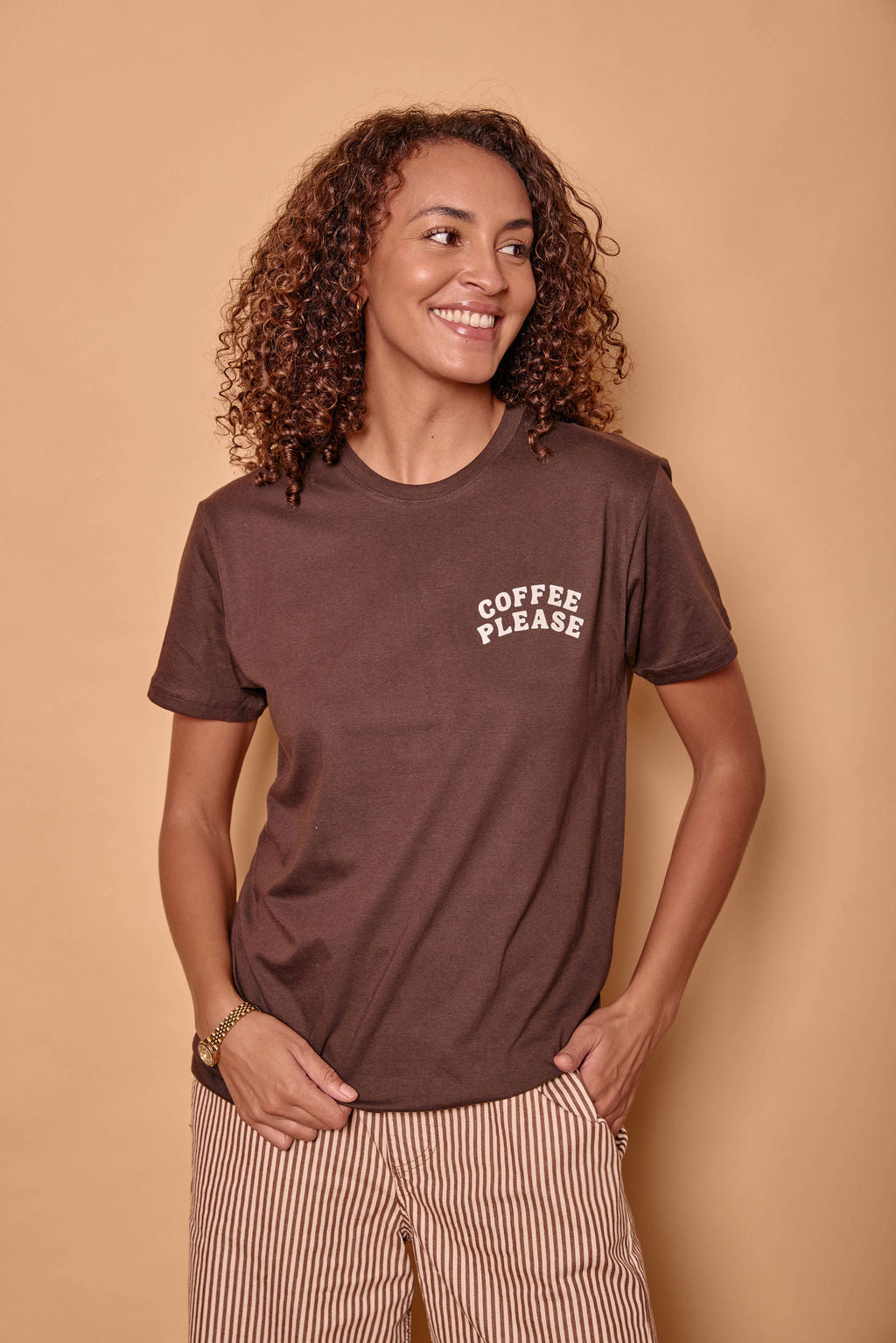 Coffee Please Breast Pocket T-shirt