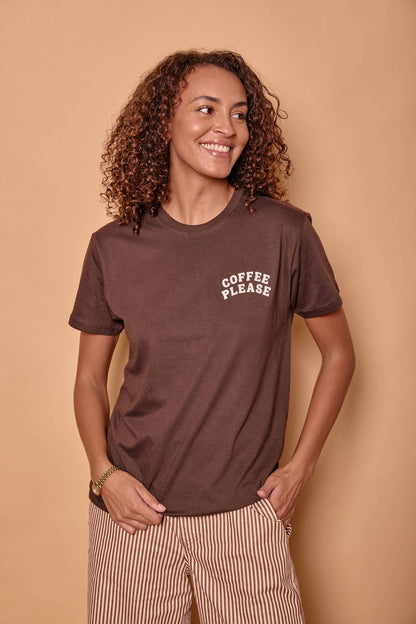 Coffee Please Breast Pocket T-shirt