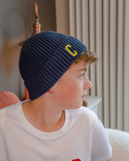 Personalised Embroidered Initial 'College' Beanie Hat
