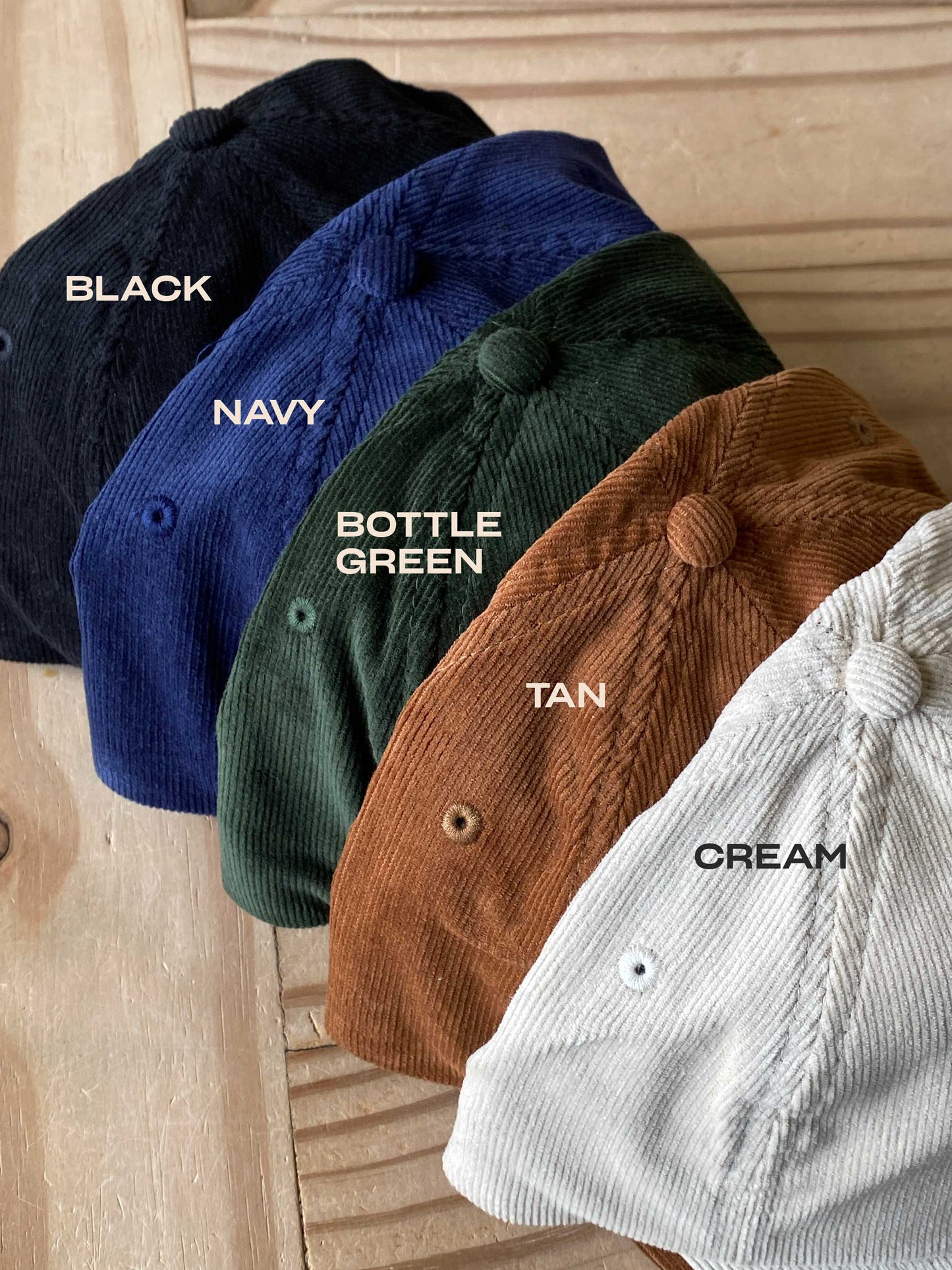 Embroidered Personalised Slogan Cord Cap