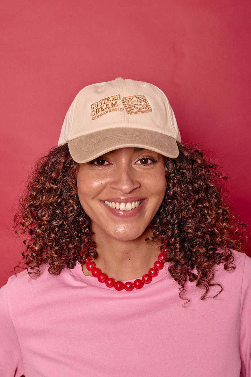 Custard Cream Connoisseur Slogan Cap