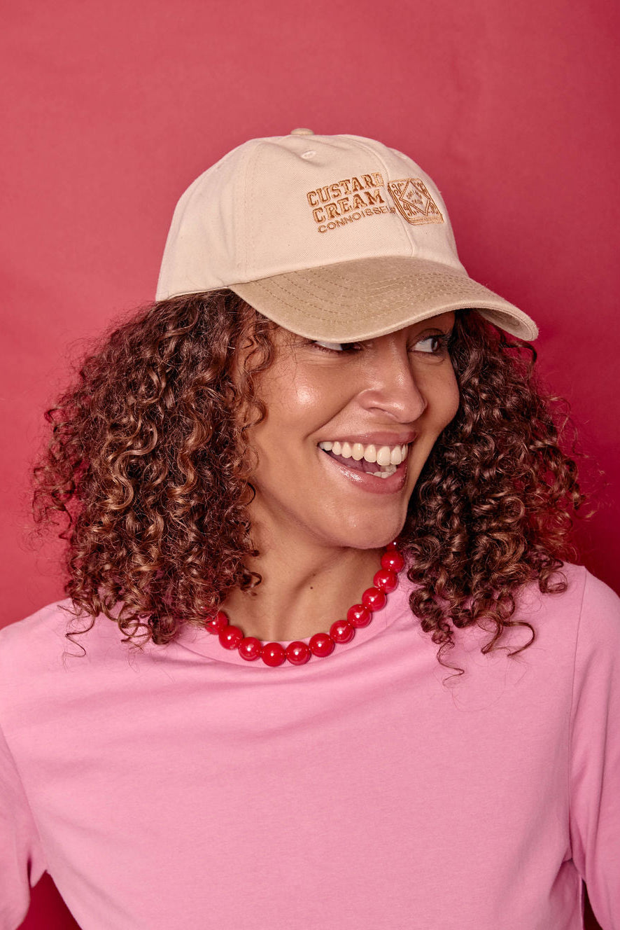 Custard Cream Connoisseur Slogan Cap