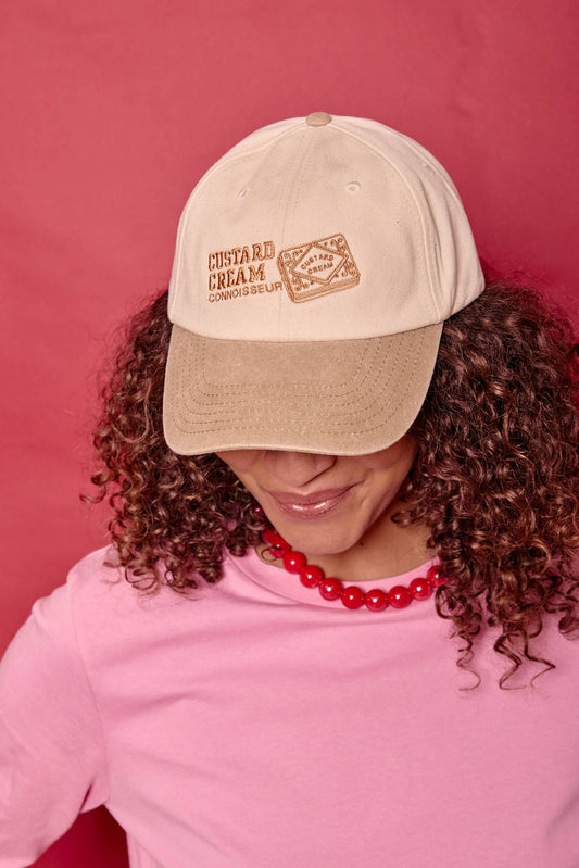 Custard Cream Connoisseur Slogan Cap