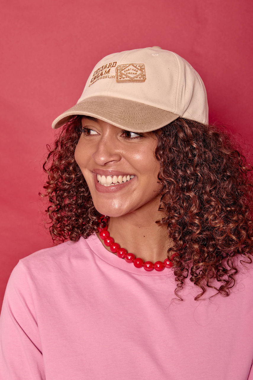 Custard Cream Connoisseur Slogan Cap