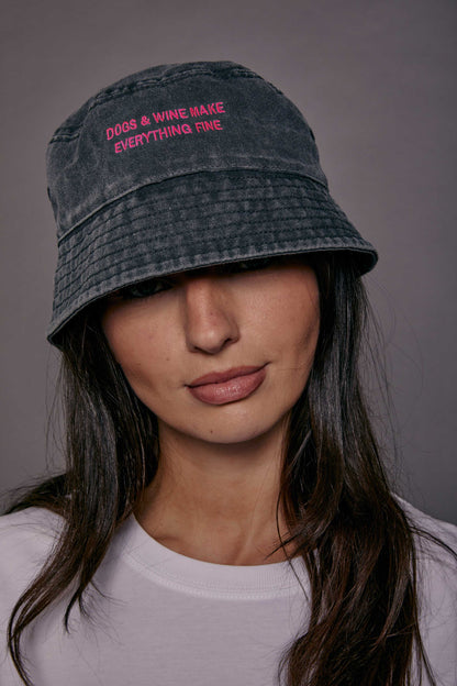 Personalised Slogan Vintage Bucket Hat